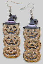 Load image into Gallery viewer, It's The Great Linked Glitter Pumpkin Earrings