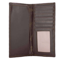 Load image into Gallery viewer, Ole Miss Rebels Secretary Old School Camo Leather Wallet: Brown/Tan