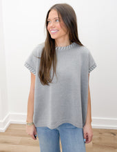 Load image into Gallery viewer, Hear The Crowd Stitch Detail Sweater Vest in H. Grey