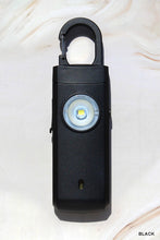 Load image into Gallery viewer, Safety First Personal Safety Alarm &amp; Flashlight Black