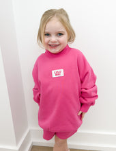 Load image into Gallery viewer, Lulu Mac Youth Terry LS Top in Hot Pink