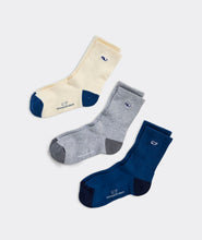 Load image into Gallery viewer, Vineyard Vines Whale Quart Crew 3-Pack Socks
