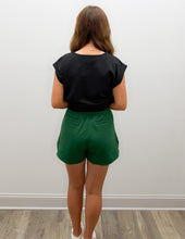 Load image into Gallery viewer, I'll Keep Trying Waistband Shorts with Pockets in Dk Green