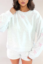 Load image into Gallery viewer, No Worries Bow Embroidery Pullover and Shorts Set