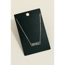 Load image into Gallery viewer, Mama Box Logo Necklace Silver