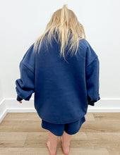 Load image into Gallery viewer, Lulu Mac Youth Terry LS Top in Navy