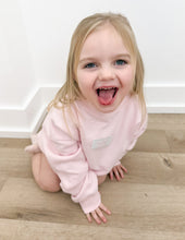 Load image into Gallery viewer, Lulu Mac Youth Terry LS Top in Light Pink