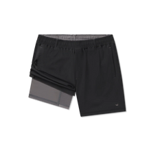 Load image into Gallery viewer, Southern Marsh Youth Billfish Lined Performance Shorts in Black