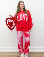 Load image into Gallery viewer, Lulu Mac PAST Stripe Pants in Red/Pink