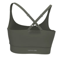 Load image into Gallery viewer, Local Girl Sports Bra 2.0 in Olive