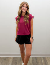 Load image into Gallery viewer, Caught Up In This Moment Scuba Sleeveless Top in Cabernet