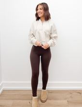 Load image into Gallery viewer, Loving How I Am Living Basic Fleece Half Zip Hoodie in Beige