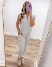 Load image into Gallery viewer, Southern Shirt Women's AstroKnit V Neck SS Top in Stone