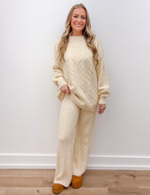 Load image into Gallery viewer, Southern Shirt Women's Comfy/Cozy Cable Sweater in Parchment