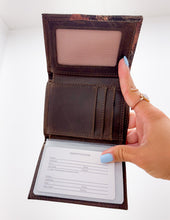Load image into Gallery viewer, Fencerow Camo Trifold Christian Fish Wallet