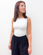 Load image into Gallery viewer, People Watching Basic Boat Neck Tank in Off White