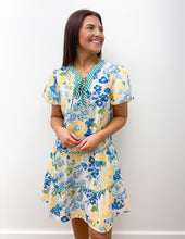 Load image into Gallery viewer, Little Miss Summer Floral Striped Dress