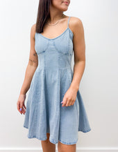 Load image into Gallery viewer, Tell Me You Love Me Denim Mini Dress