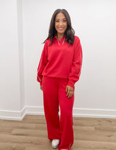 Load image into Gallery viewer, Hurry Up Modal Scuba Double Piping Polo Top in True Red