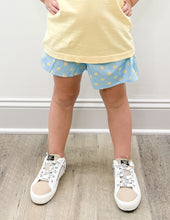Load image into Gallery viewer, Lulu Mac Youth Small Polka Dots Short in Lt Blue/Butter