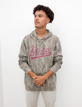 Load image into Gallery viewer, Maroon State Script Mossy Oak Hoodie
