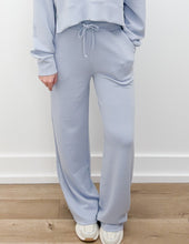 Load image into Gallery viewer, Just Because Soft Air Scuba Wide Leg Pants in Blue
