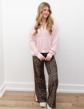 Load image into Gallery viewer, Loving How I Am Living Basic Fleece Half Zip Hoodie in Baby Pink