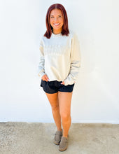 Load image into Gallery viewer, Versatile Boutique Embroidered Sweatshirt in Sand Beige