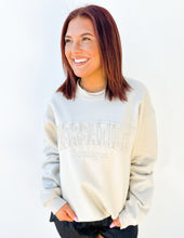Load image into Gallery viewer, Versatile Boutique Embroidered Sweatshirt in Sand Beige