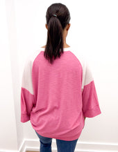 Load image into Gallery viewer, Let's Have Some Fun Colorblock 3/4 Sleeve Top