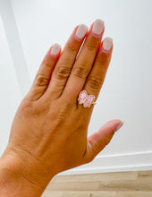 Load image into Gallery viewer, Kendra Scott Haley Bow Band Ring in Gold/Blush MOP