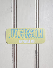 Load image into Gallery viewer, Jackson Apparel Co. Logo Sticker Neon Lemon