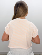 Load image into Gallery viewer, Free People Printed Hot Shot Cropped Tee in Pina/White