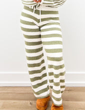 Load image into Gallery viewer, When I Met You Striped Drawstring Pants in Ivory/Olive
