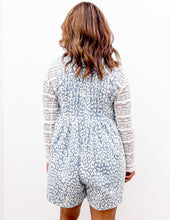 Load image into Gallery viewer, Out On The Town Leopard Denim Romper