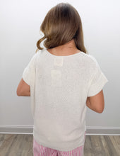 Load image into Gallery viewer, Gives Me Life Lightweight V-Neck Top in Ivory