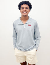 Load image into Gallery viewer, Ole Miss Script Rebels Stripe 1/4 Zip Pullover