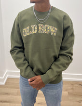 Load image into Gallery viewer, Old Row Camo Crewneck in Army Green
