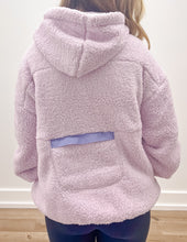 Load image into Gallery viewer, See You Two-Toned Sherpa Pullover Hoodie in Light Purple