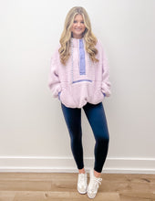 Load image into Gallery viewer, See You Two-Toned Sherpa Pullover Hoodie in Light Purple