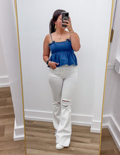 Load image into Gallery viewer, Erin Bow Detail Denim Top