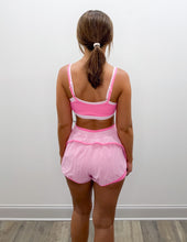 Load image into Gallery viewer, Seeing Double Layered Sports Bra in Hot Pink Combo