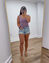 Load image into Gallery viewer, Holding on to Heartbreak Floral Seamless Tank in Dusty Lavender