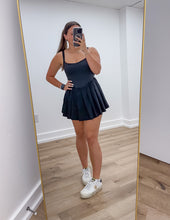 Load image into Gallery viewer, I know A Few Things Pleated Skirt Activewear Dress in Black