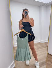 Load image into Gallery viewer, I know A Few Things Pleated Skirt Activewear Dress in Sage
