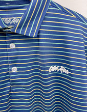 Load image into Gallery viewer, Old Row Striped Polo in Navy/Yellow/Green
