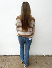 Load image into Gallery viewer, She's a Winner Striped Sweater in Latte