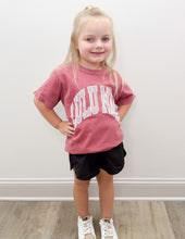 Load image into Gallery viewer, Lulu Mac YOUTH Stripe Logo SS Tee in Crimson
