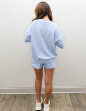 Load image into Gallery viewer, Lulu Mac SS Terry Cloth Top in Light Blue