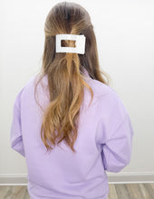 Load image into Gallery viewer, Lulu Mac Stitch Mockneck Terry Cloth Sweatshirt in Lavender